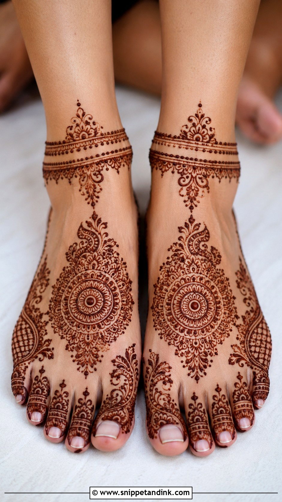Traditional Foot Mehndi Design - Snippet and Ink - 35 Traditional Mehndi Designs