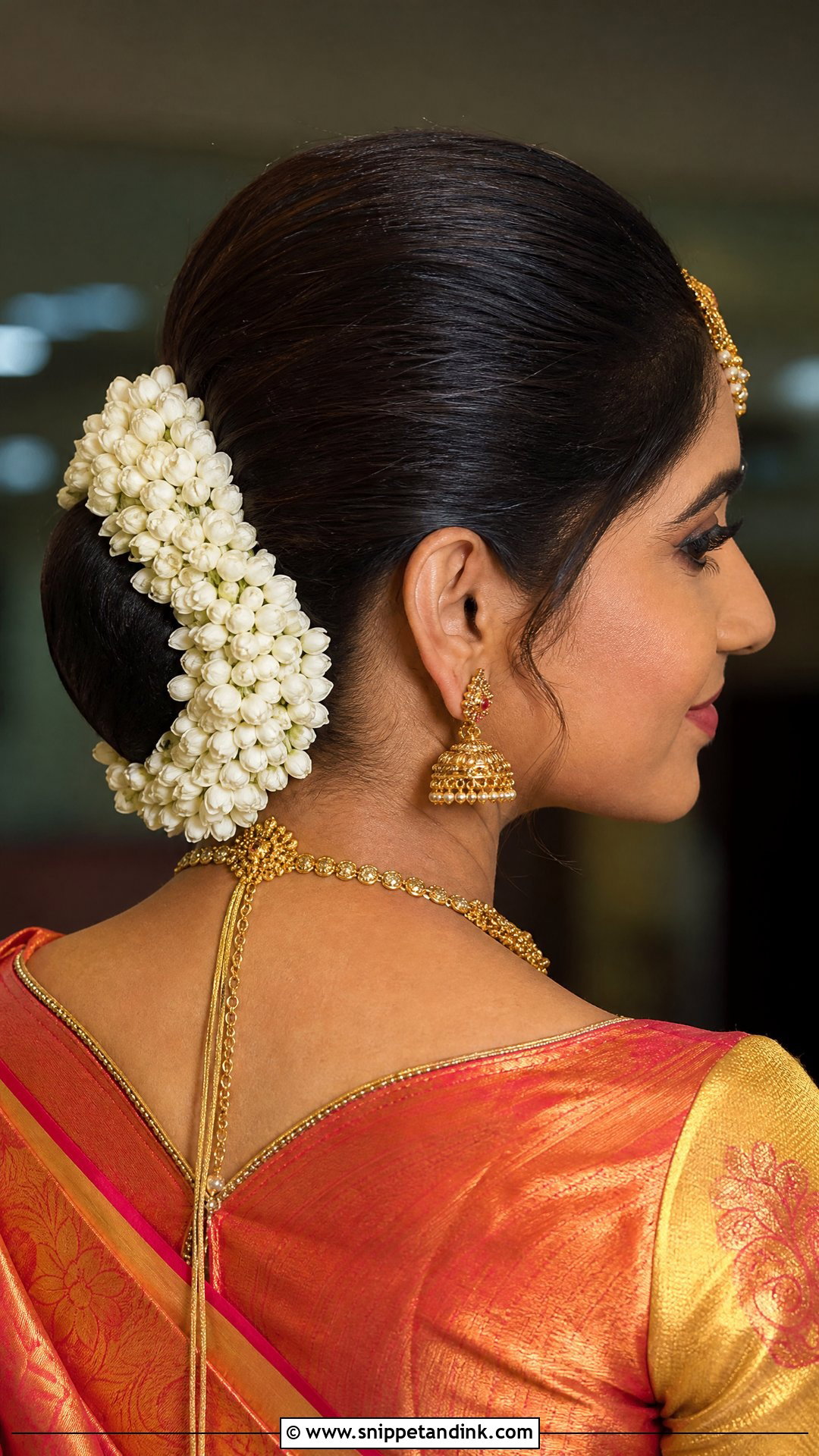 Traditional Gajra Bun - Snippet and Ink - 25 Indian Wedding Hairstyle Ideas