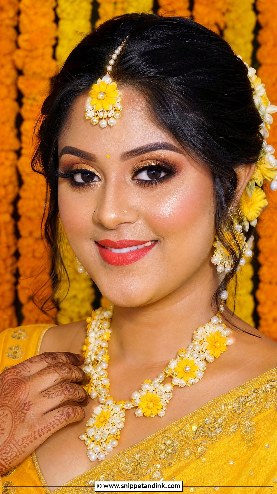 Traditional Haldi Bridal Makeup - Snippet and Ink - 25 Haldi Bridal Look Ideas