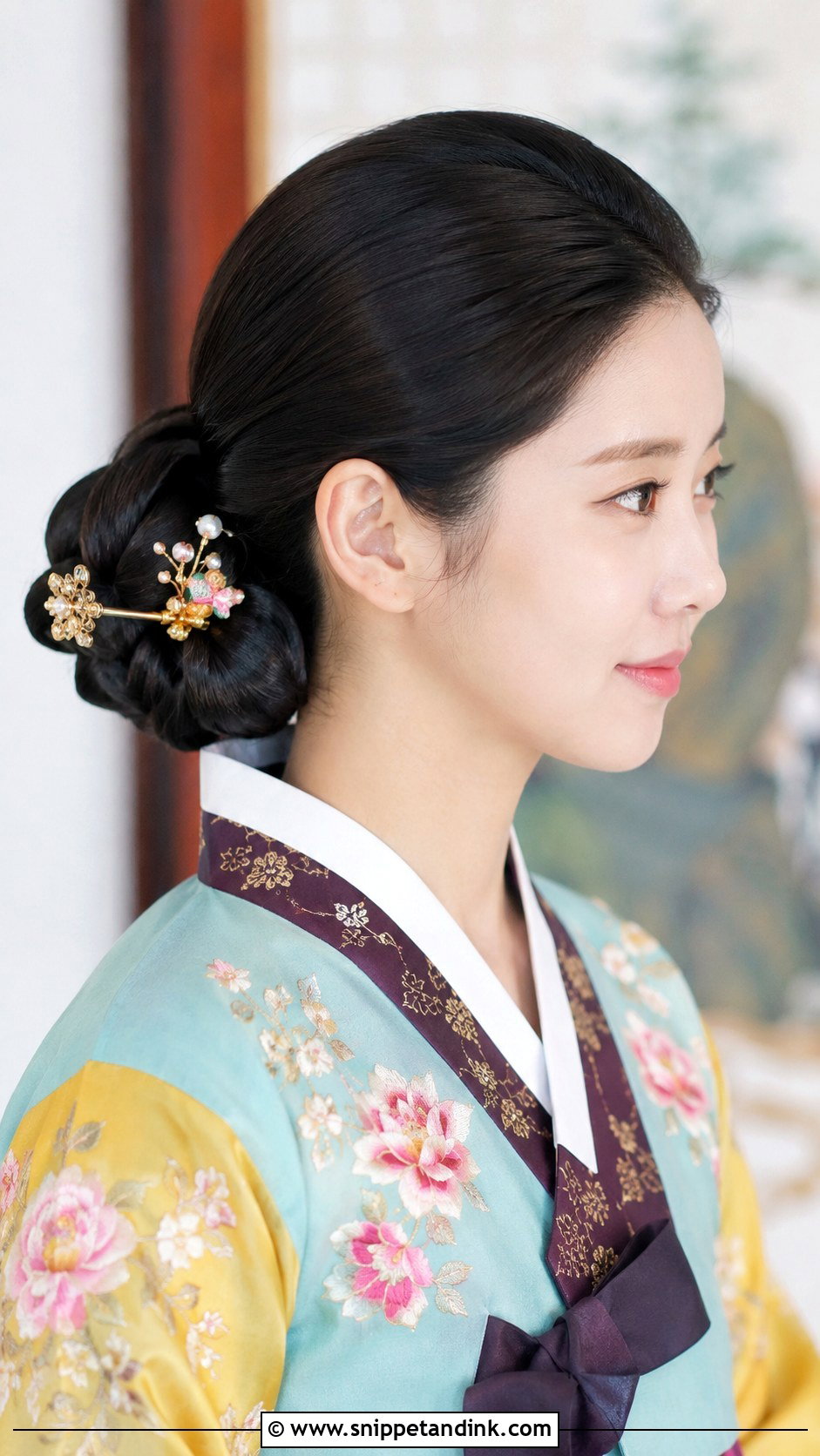 Traditional Hanbok Updo With Binyeo - Snippet and Ink - 25 Asian Wedding Hair Ideas