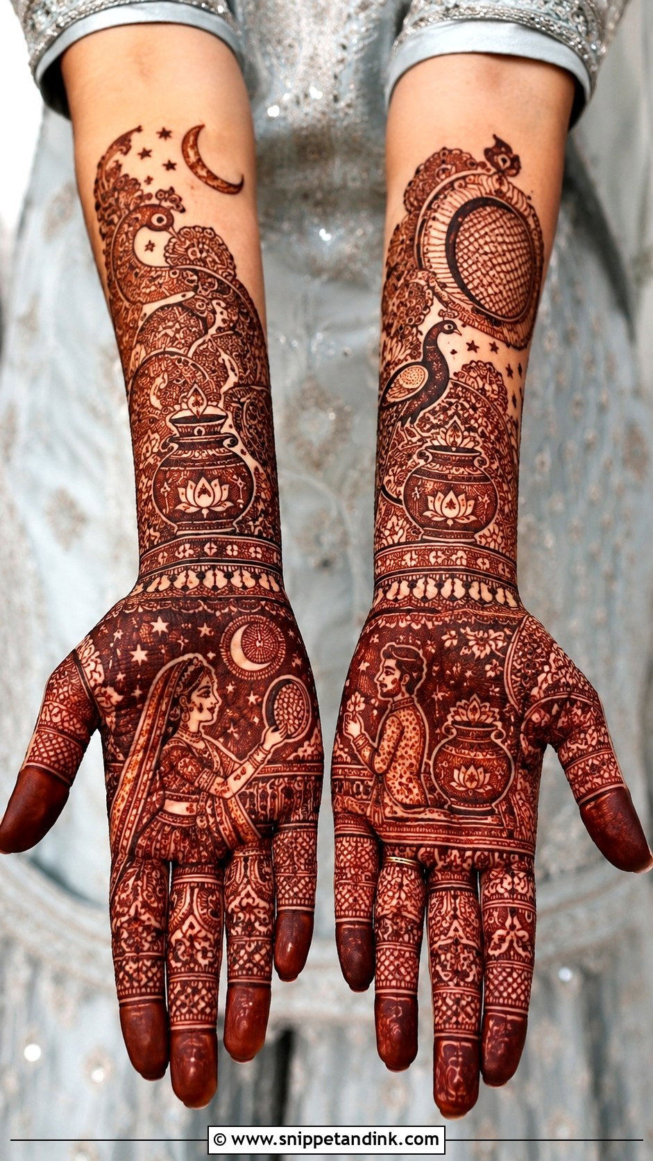 Traditional Karva Chauth Mehndi Design - Snippet and Ink - 35 Karva Chauth Mehndi Designs