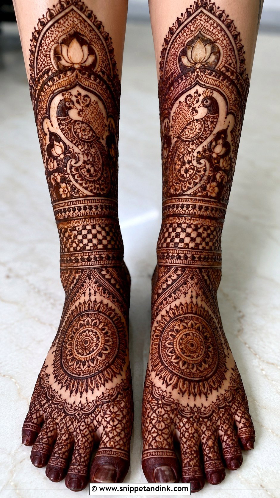 Traditional Leg Mehndi Design - Snippet and Ink - 35 Leg Mehndi Design Ideas