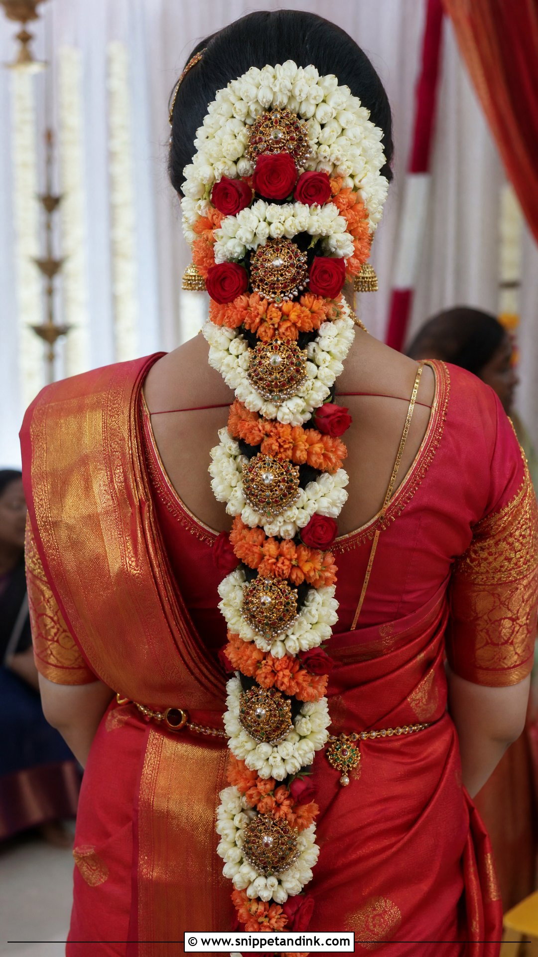 Traditional Poo Jadai Alangaram Braid - Snippet and Ink - 20 Tamil Wedding Hairstyle Ideas