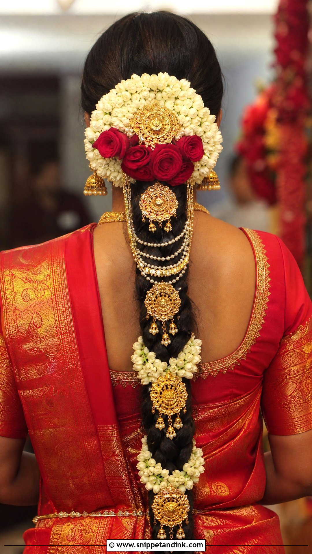 Traditional Poo Jadai Braid - Snippet and Ink - 20 Tamil Bridal Hairstyles