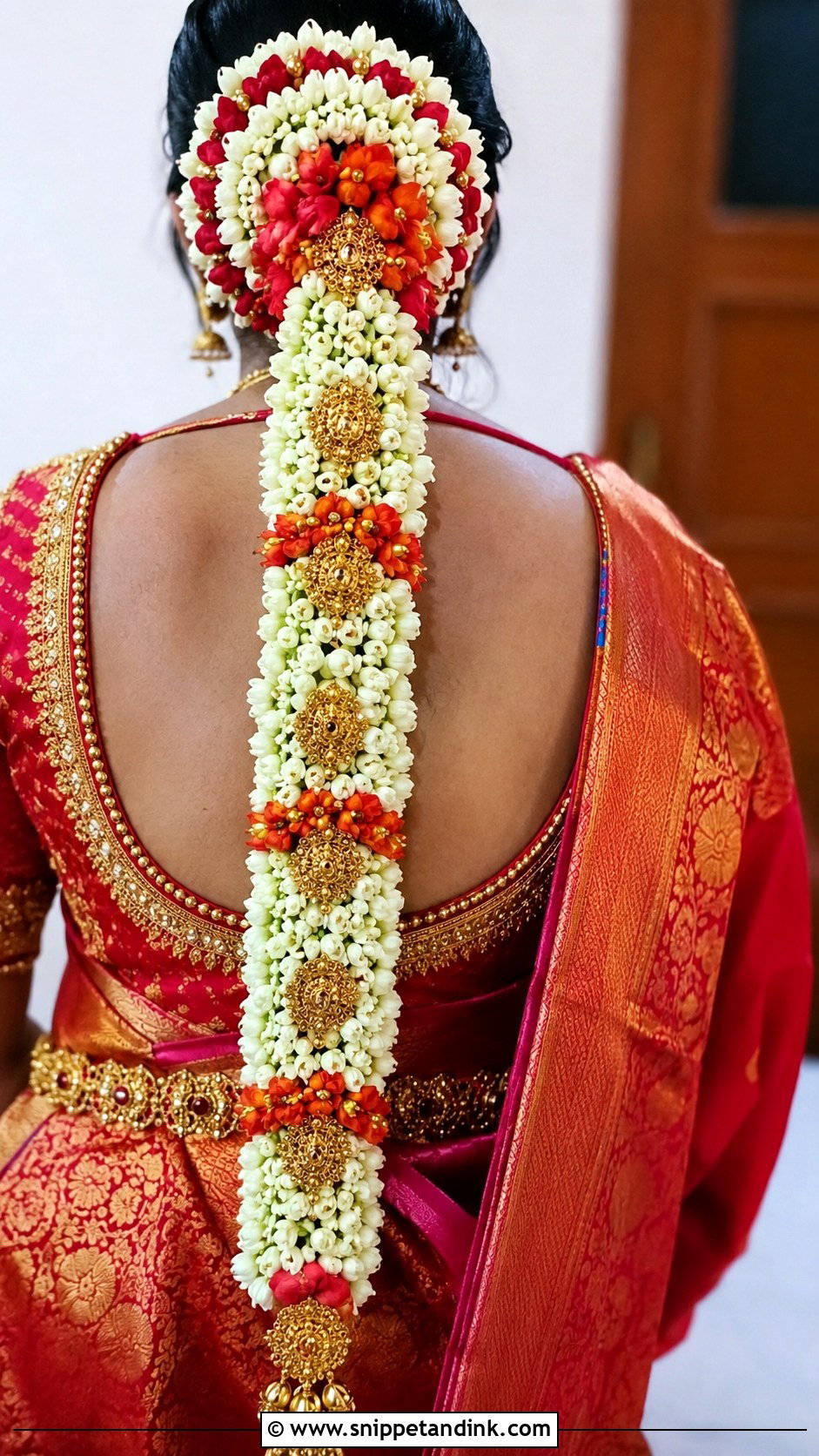 Traditional Poola Jada Braid - Snippet and Ink - 25 Telugu Bride Hairstyles