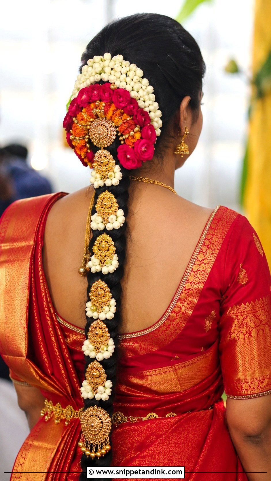 Traditional Poolajada Braid - Snippet and Ink - 30 South Indian Bridal Hairstyles
