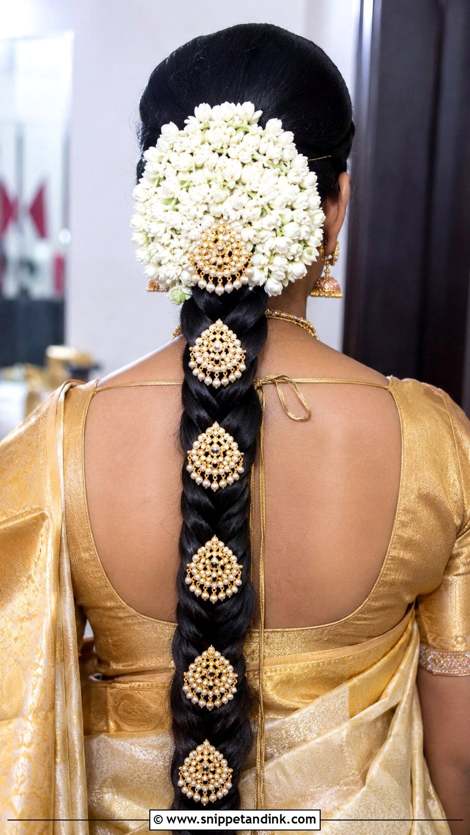 Traditional South Indian Plait - Snippet and Ink - 20 Indian Bridal Hair Ideas