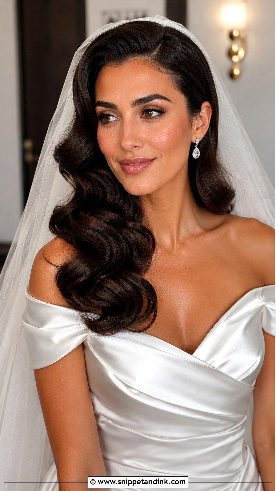 Traditional Wedding Hollywood Waves - Snippet and Ink - 15 Traditional Wedding Hair Ideas