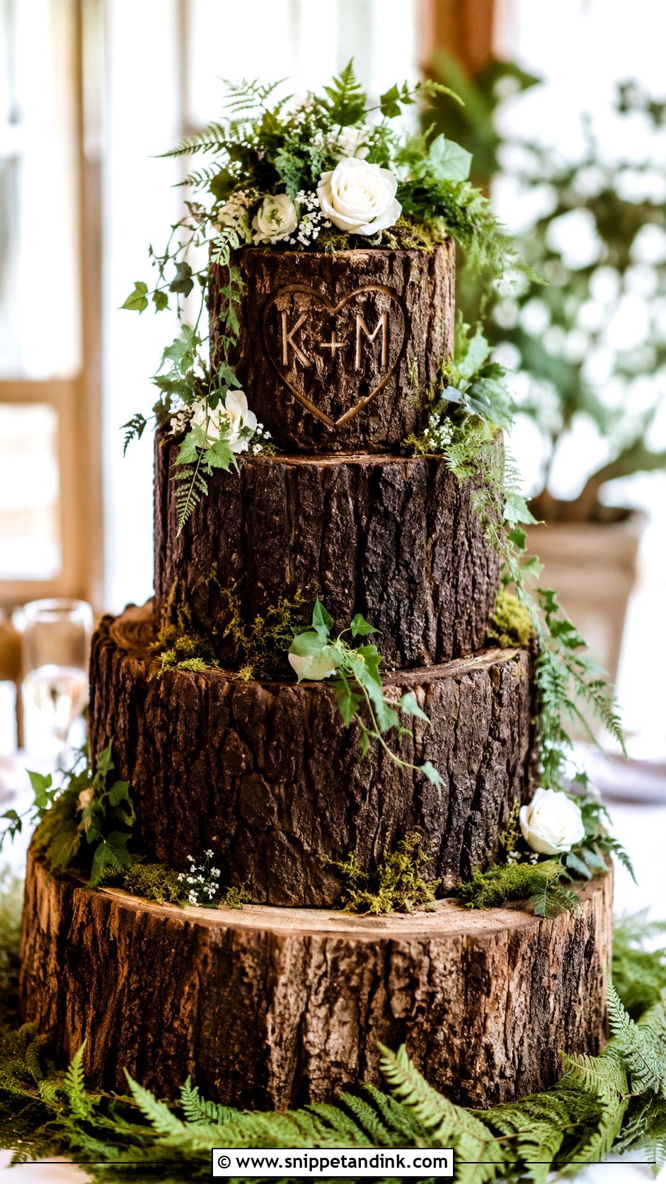 Tree Bark Wedding Cake - Snippet and Ink - 20 Enchanted Theme Cake Ideas for Wedding