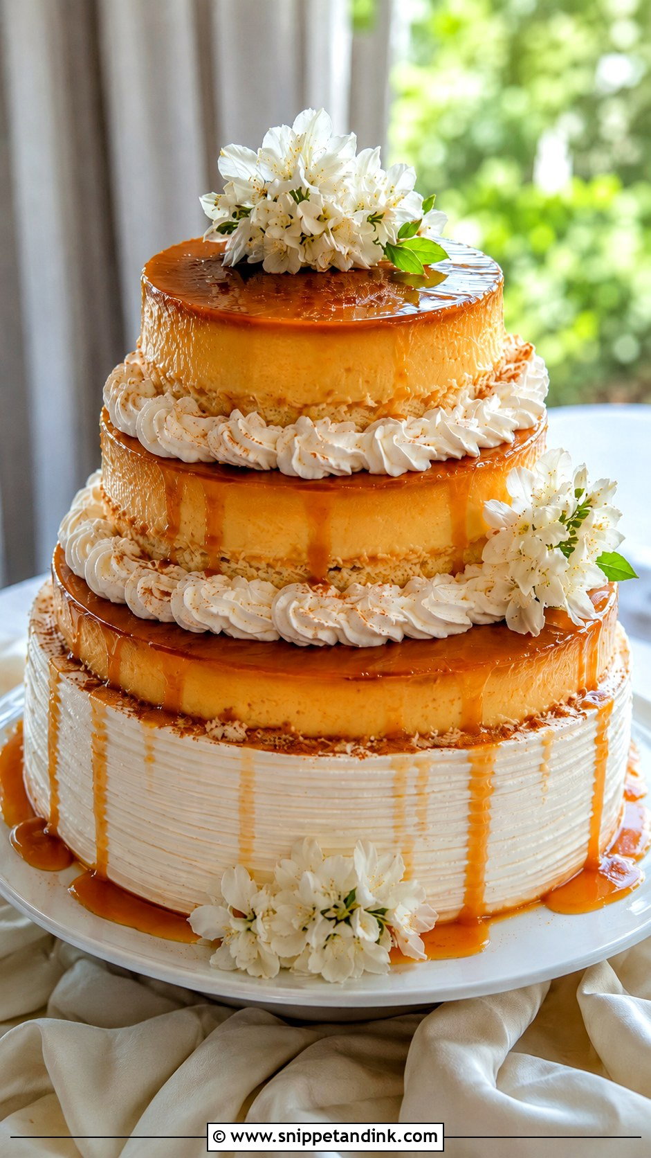 Tres Leches Flan Wedding Cake - Snippet and Ink - 20 Wedding Flan Cake Ideas