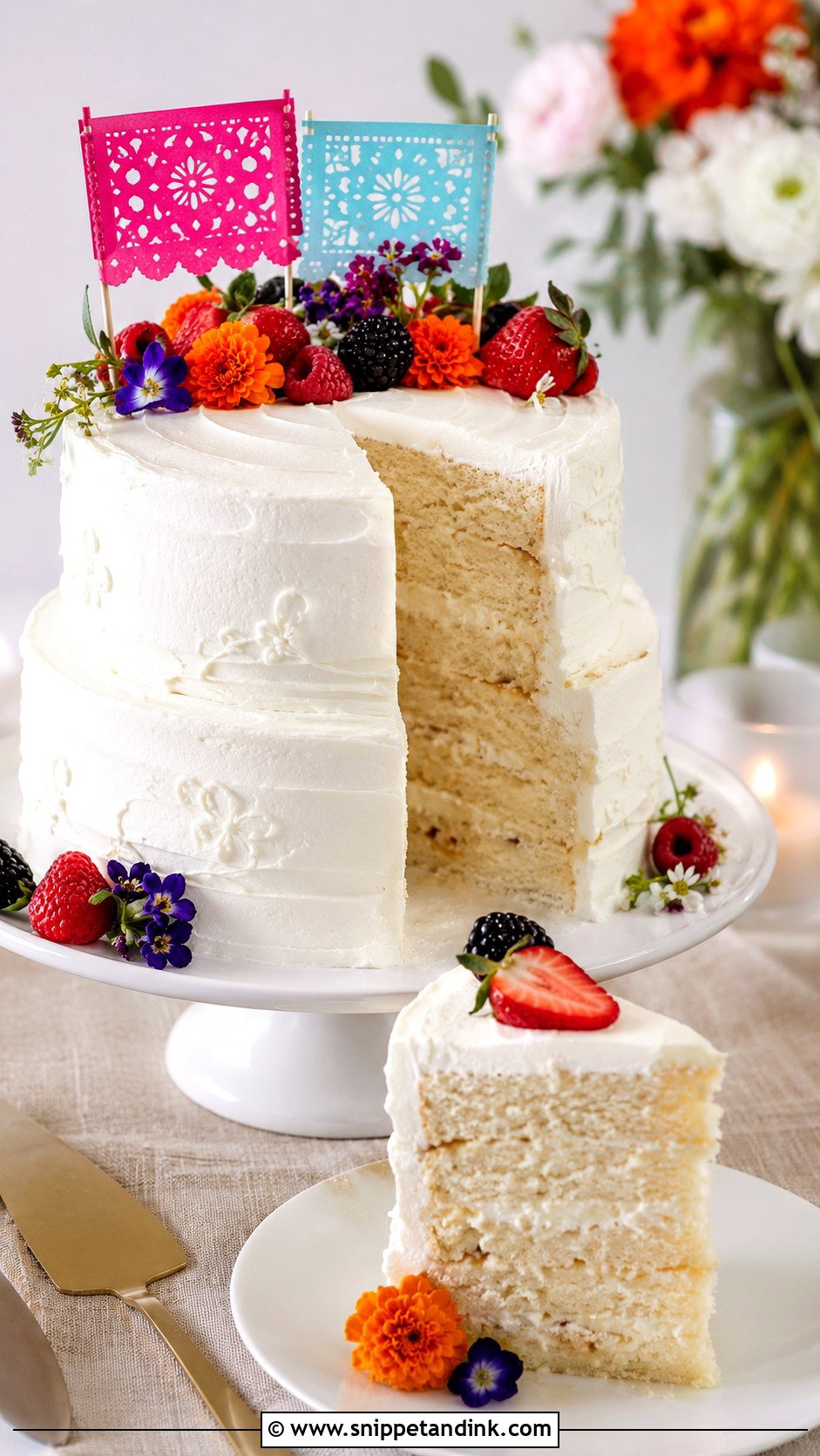 Tres Leches Wedding Cake - Snippet and Ink - 20 Mexican Inspired Wedding Cake Ideas