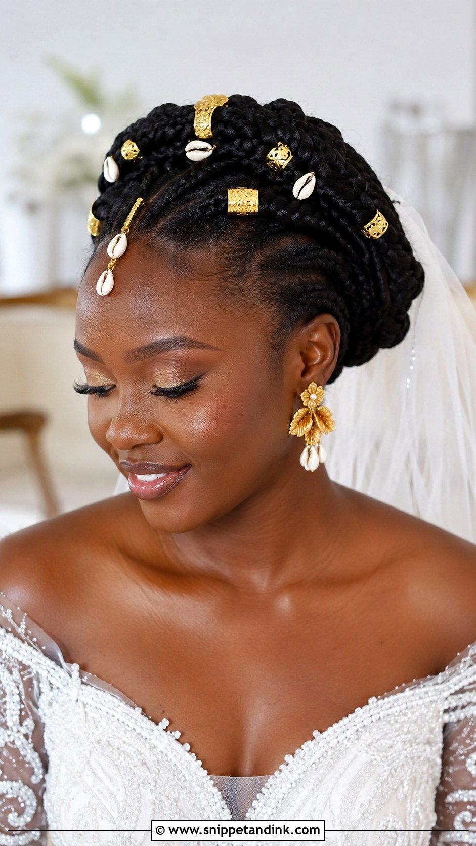 Tribal Braids Bridal Crown - Snippet and Ink - 20 African Bridal Hairstyles Natural Hair Brides