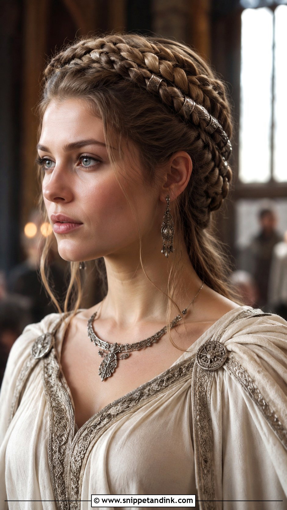 Triple Braided Crown - Snippet and Ink - 25 Viking Bridal Hair Ideas