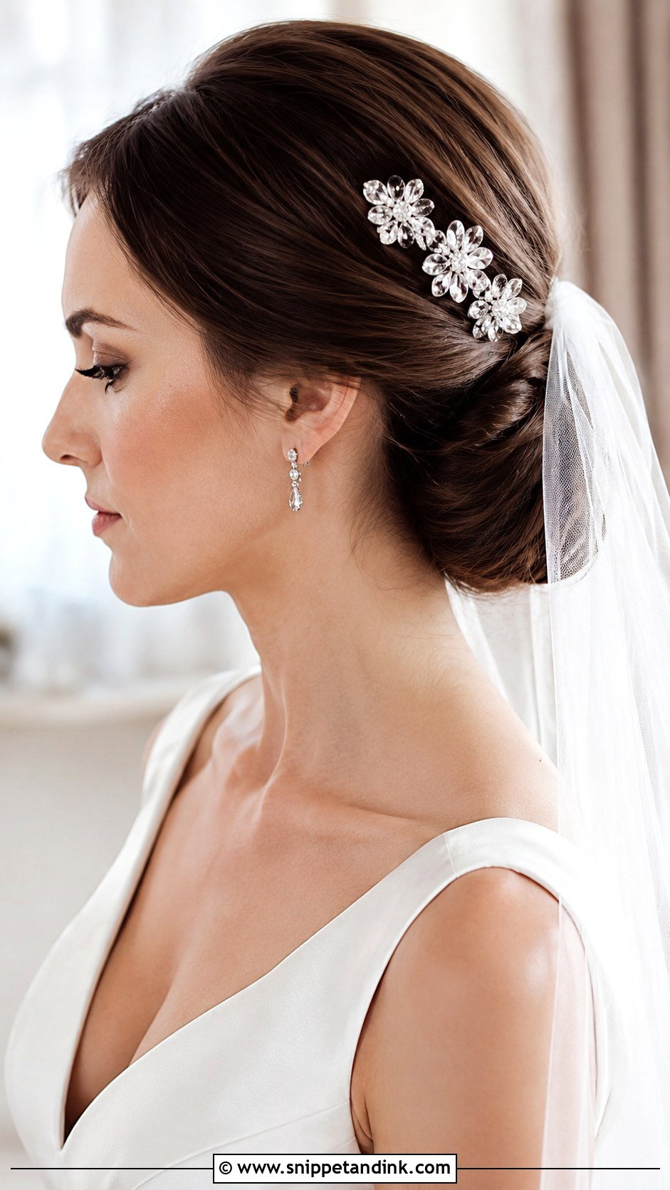 Triple Flower Hair Clip - Snippet and Ink - 20 Bridal Hair Clips Ideas