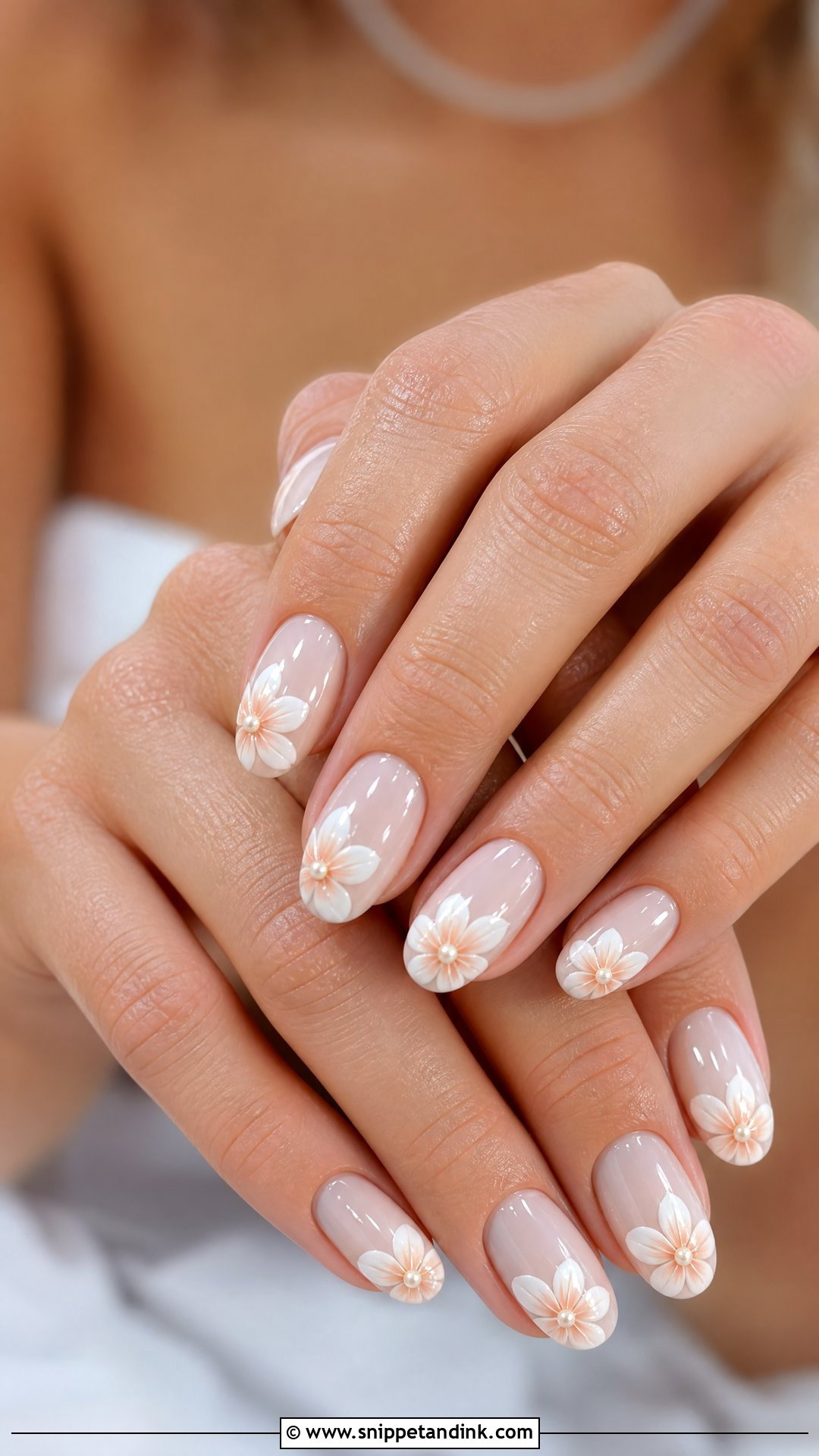 Tropical Flower Beach Wedding Nails - Snippet and Ink - 25 Beach Wedding Nails