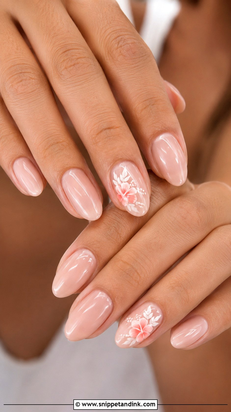 Tropical Flower Beach Wedding Nails - Snippet and Ink - 20 Beach Wedding Nails for Guest