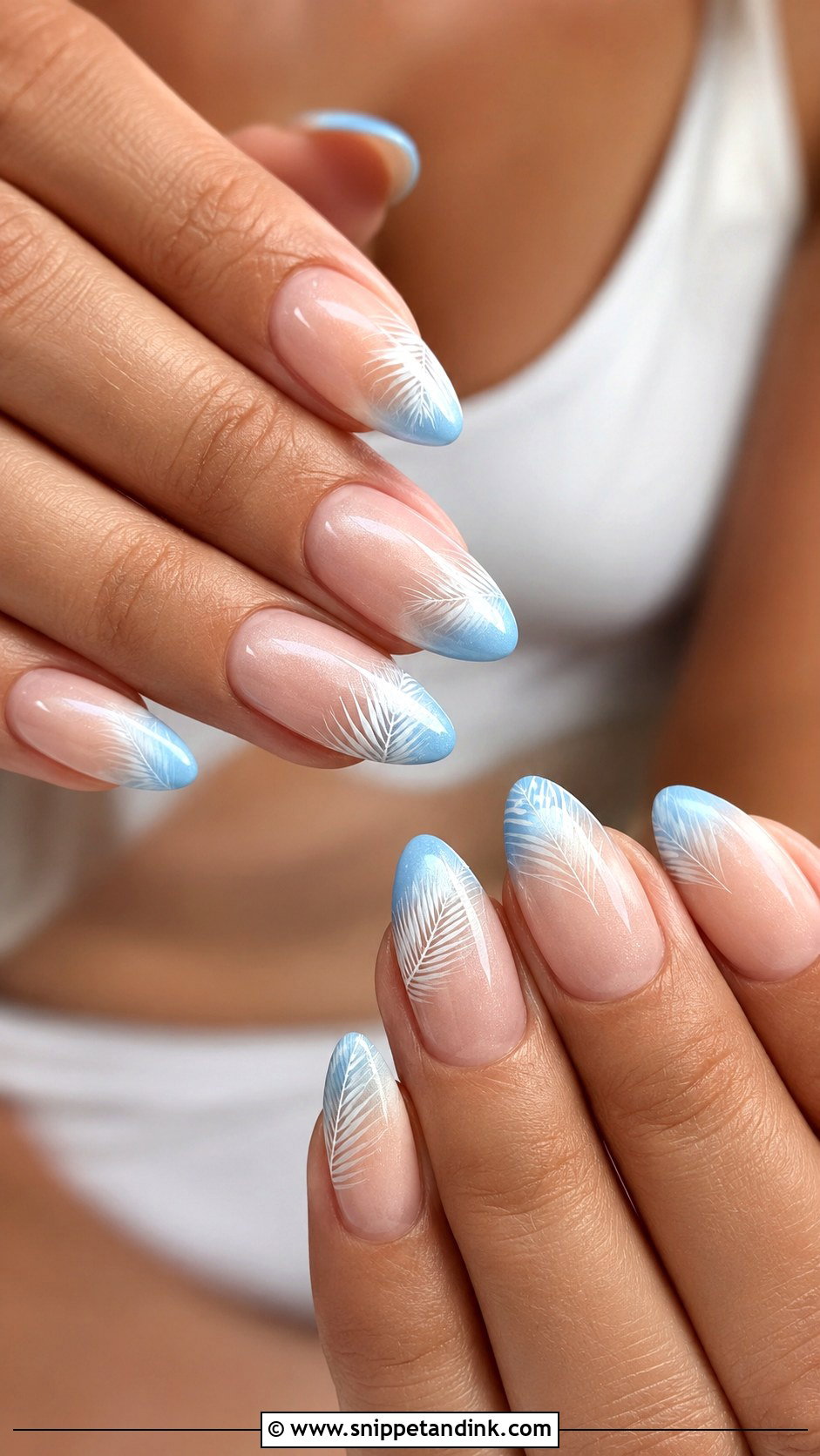 Tropical Wedding Almond Nails - Snippet and Ink - 20 Tropical Wedding Nails