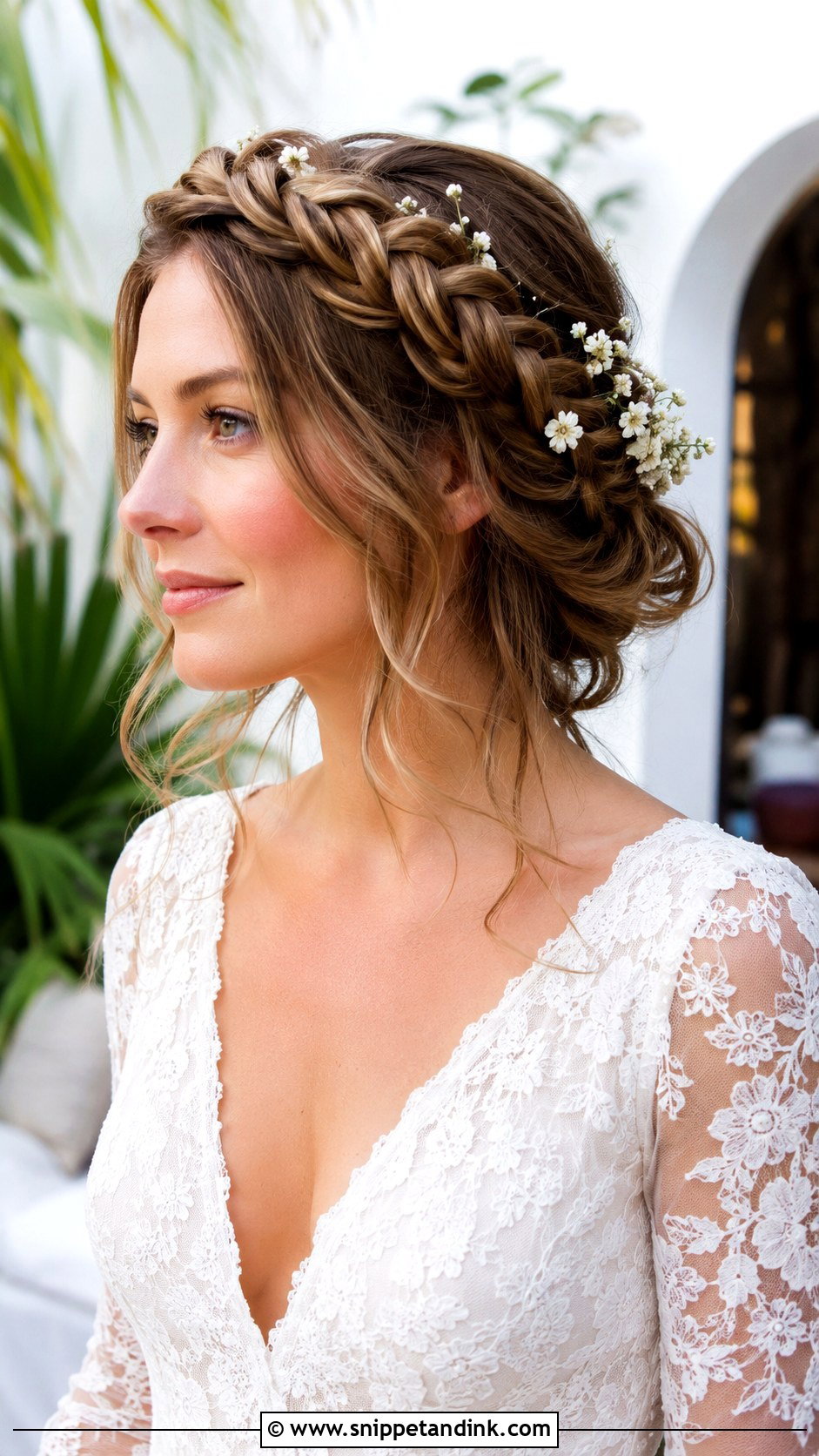 Tropical Wedding Crown Braid - Snippet and Ink - 15 Tropical Wedding Hairstyles