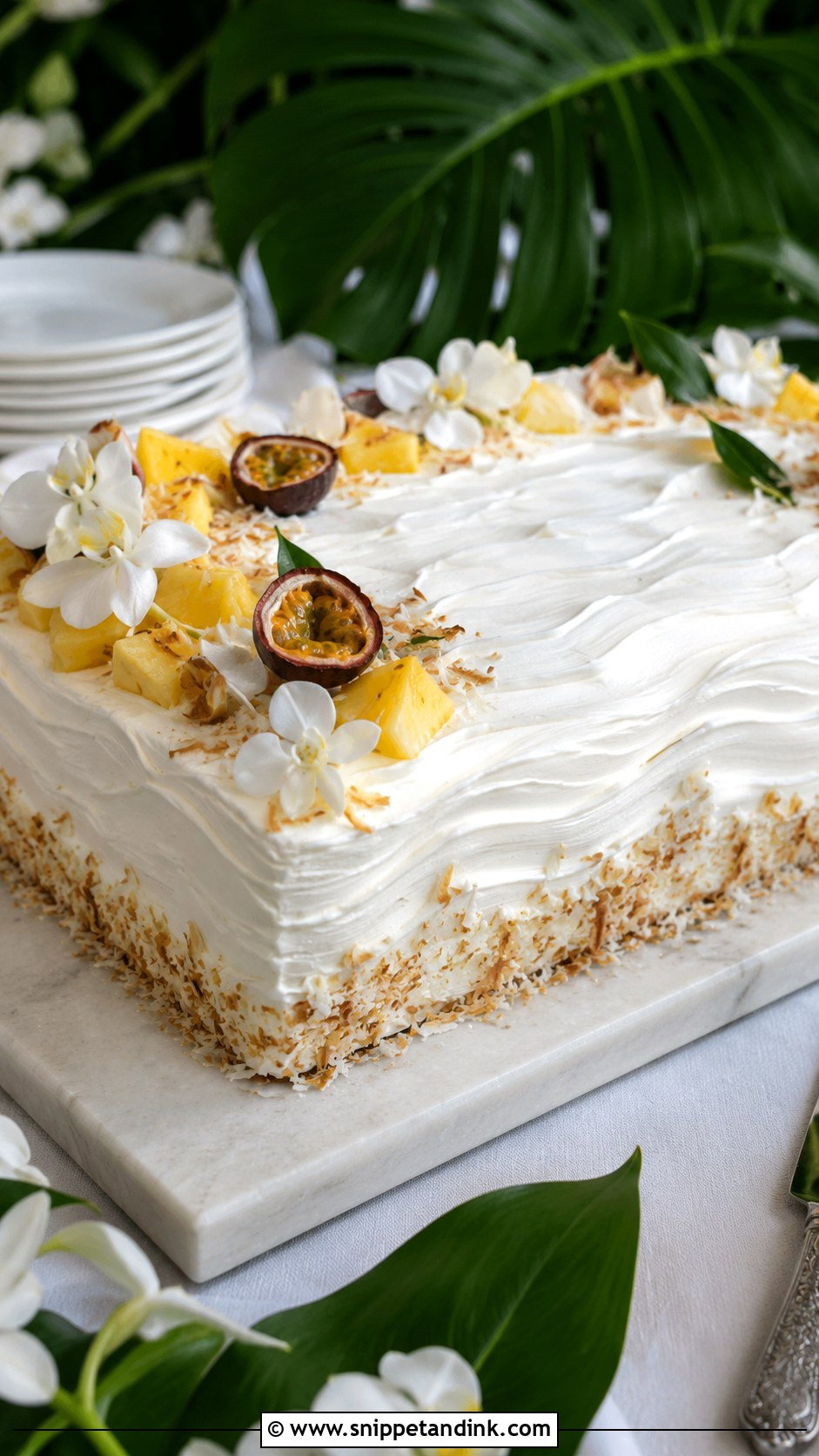 Tropical Wedding Sheet Cake - Snippet and Ink - 20 Summer Sheet Cake Designs for Wedding