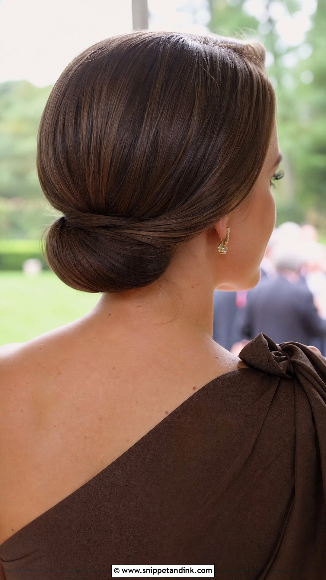 Tucked Bob Updo - Snippet and Ink - 20 Easy Short Hair Wedding Guest Updo Ideas