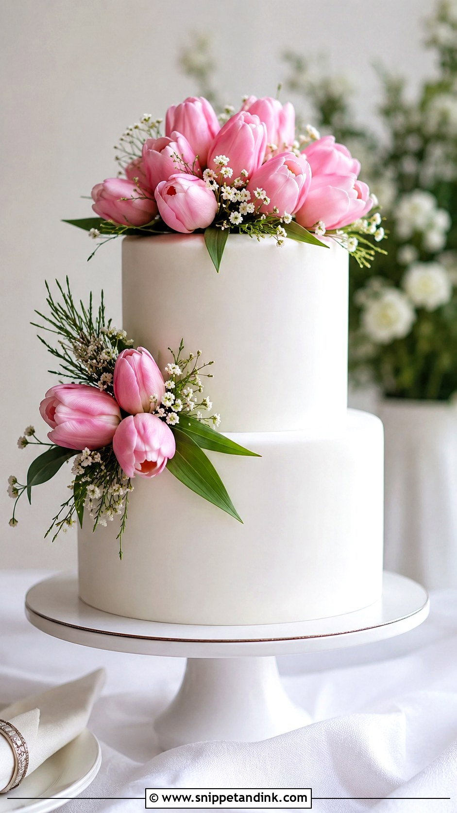 Tulip Wedding Cake - Snippet and Ink - 25 Flowers for Wedding Cake Ideas