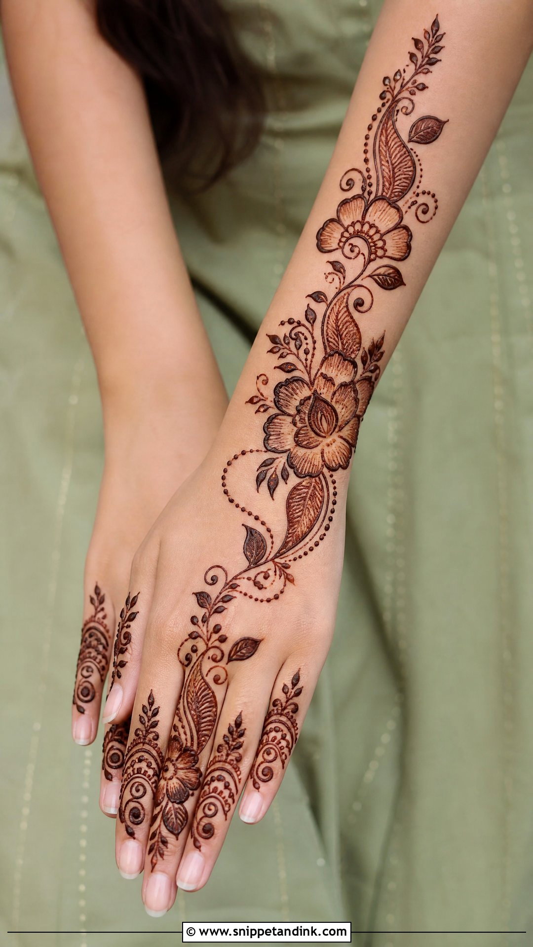 Tulsi Vivah Arabic Mehndi Design - Snippet and Ink - 20 Tulsi Vivah Mehndi Design Ideas
