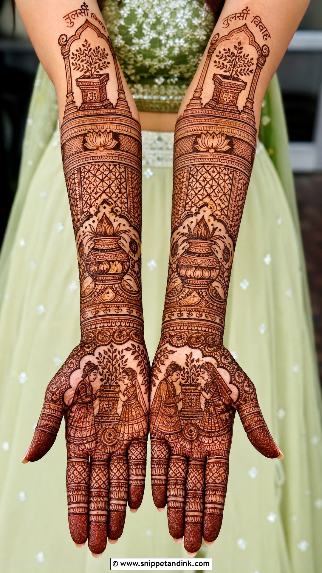 Tulsi Vivah Bridal Mehndi Design - Snippet and Ink - 20 Tulsi Vivah Mehndi Design Ideas