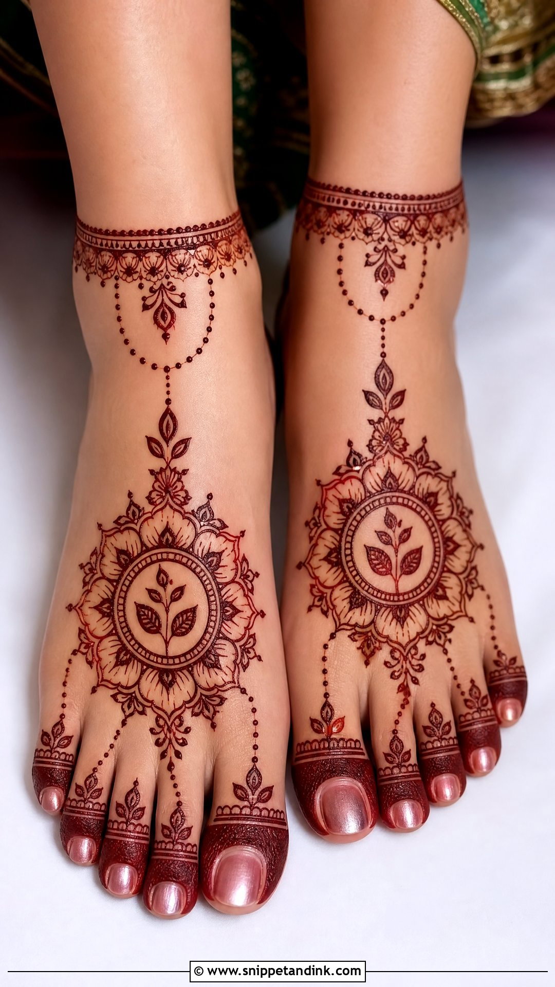Tulsi Vivah Foot Mehndi Design - Snippet and Ink - 20 Tulsi Vivah Mehndi Design Ideas