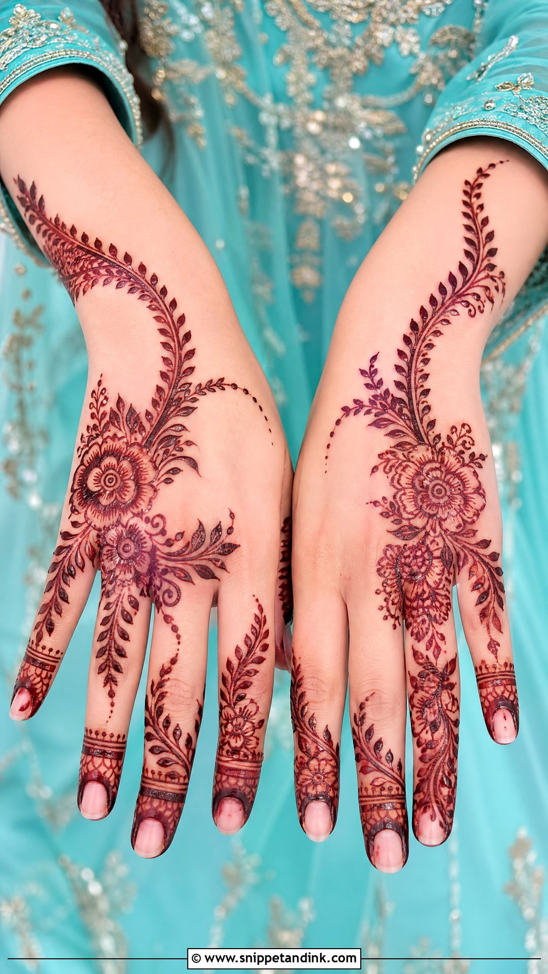 Turquoise Mehndi Outfit For Bride - Snippet and Ink - 25 Mehndi Outfit Ideas for Bride
