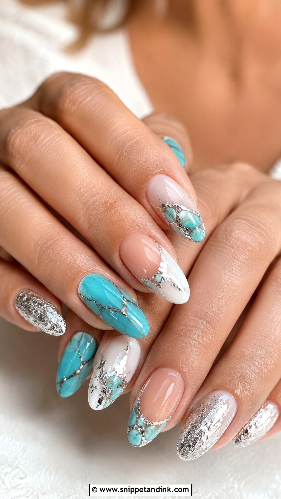 Turquoise Western Wedding Nails - Snippet and Ink - 20 Western Wedding Nails for Bride