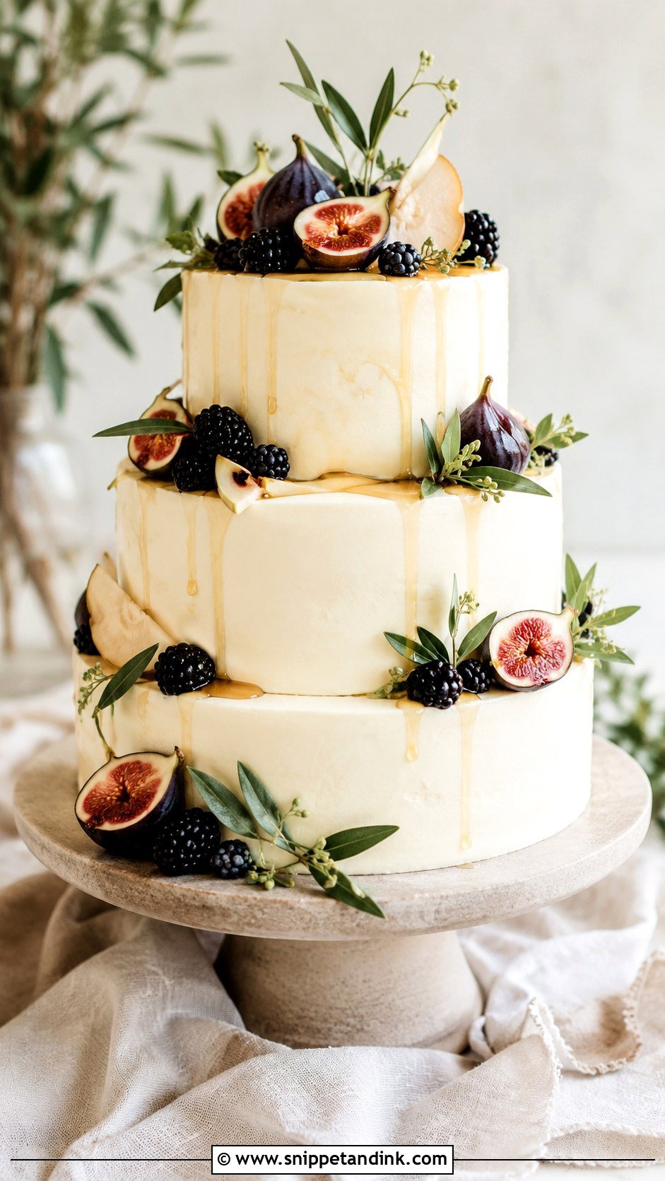 Tuscany Fig Wedding Cake - Snippet and Ink - 20 Tuscany Wedding Cake Ideas