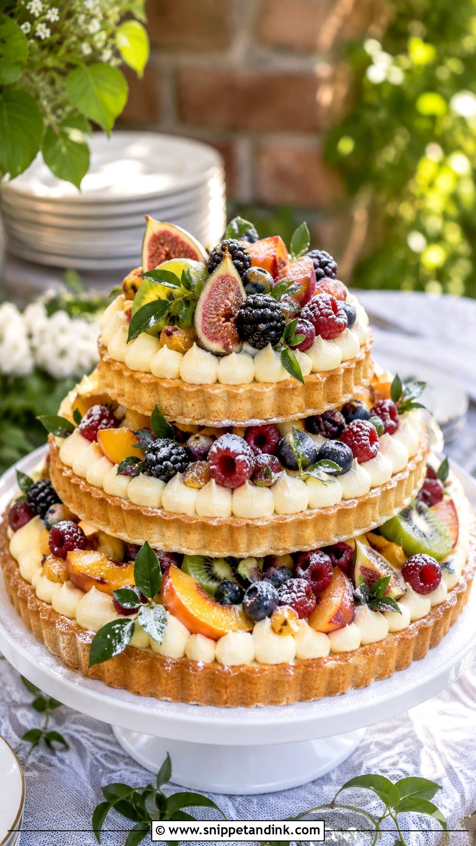 Tuscany Fruit Tart Wedding Cake - Snippet and Ink - 20 Tuscany Wedding Cake Ideas