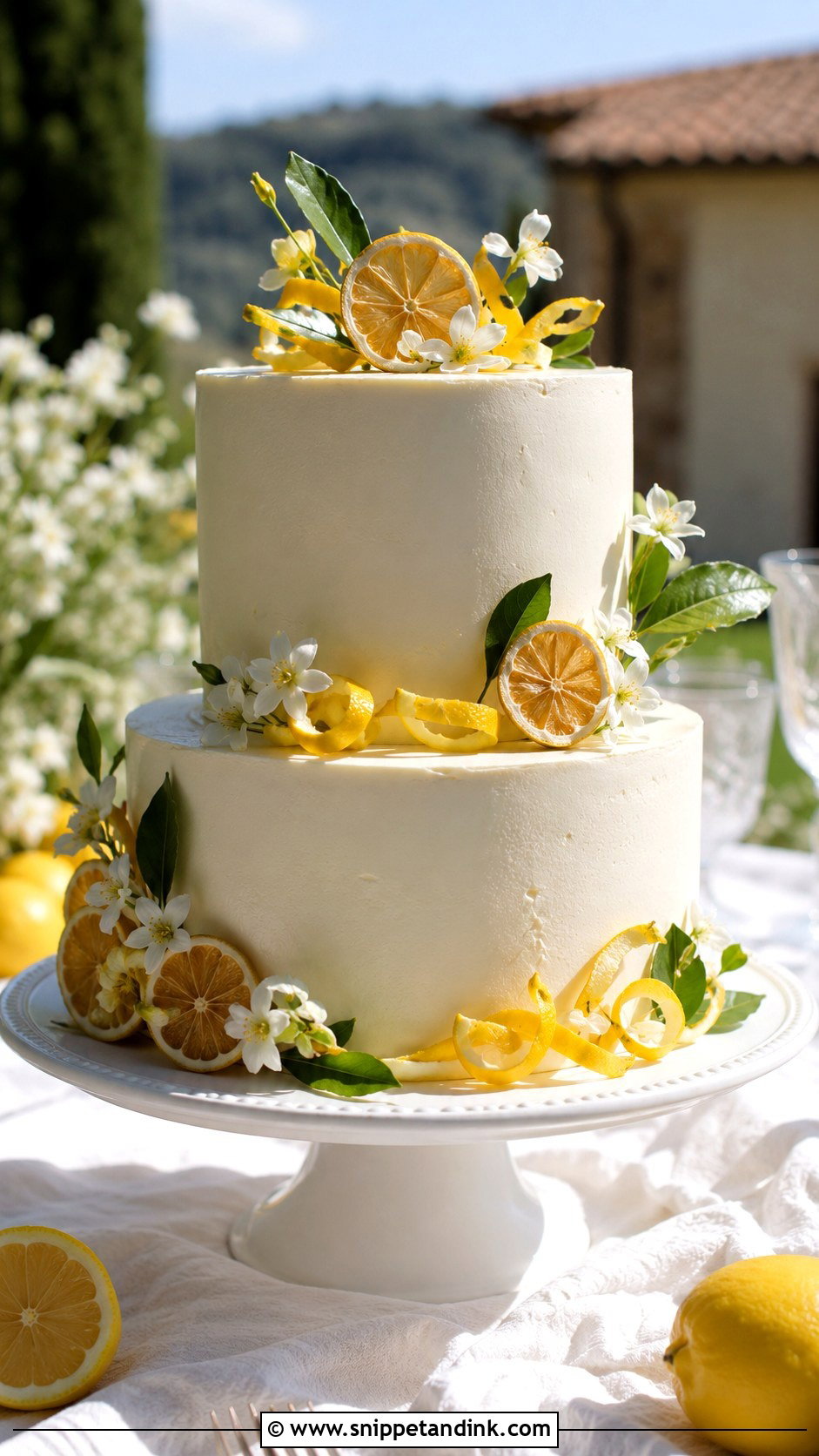 Tuscany Lemon Wedding Cake - Snippet and Ink - 20 Tuscany Wedding Cake Ideas