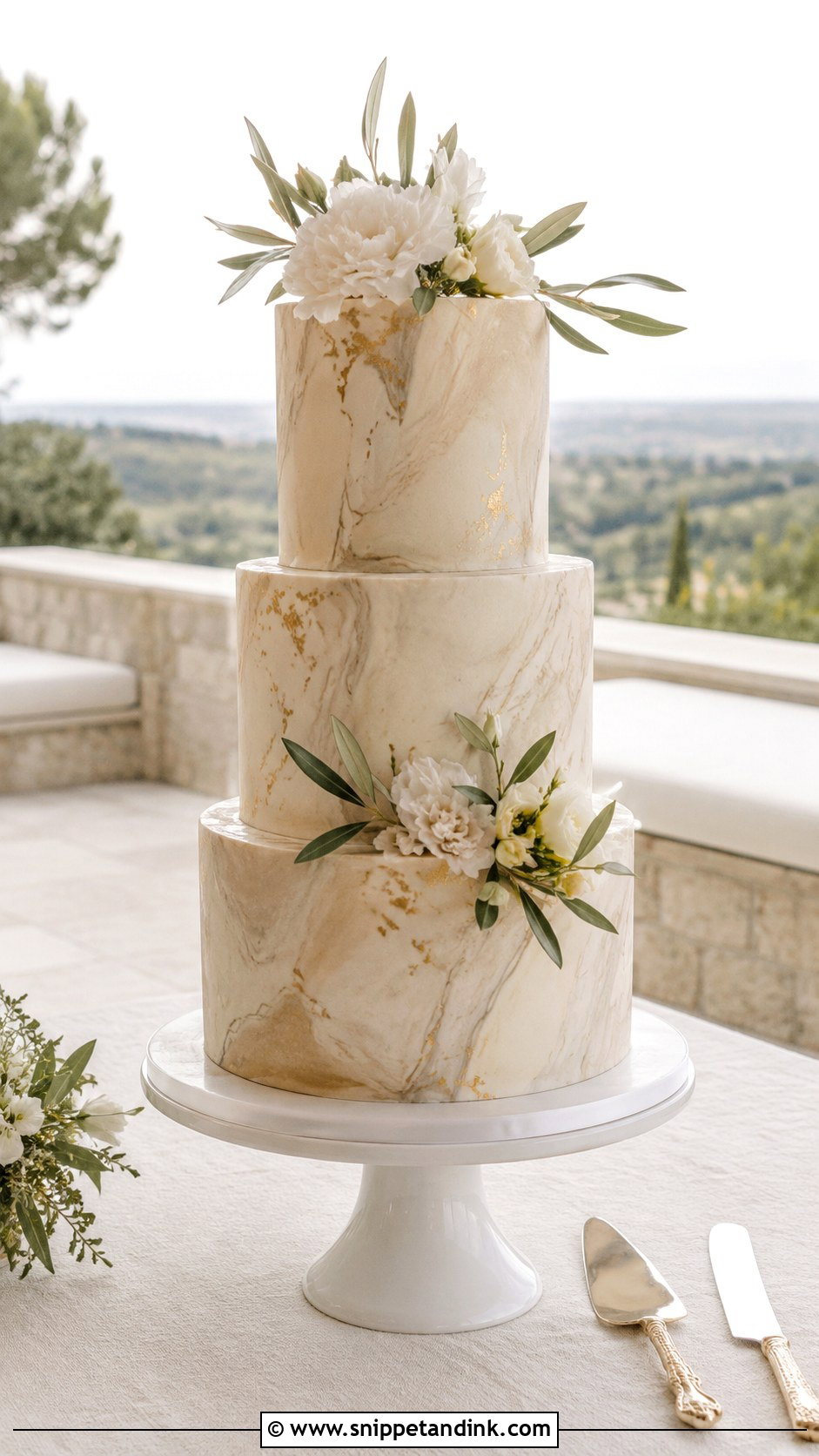 Tuscany Marble Wedding Cake - Snippet and Ink - 20 Tuscany Wedding Cake Ideas