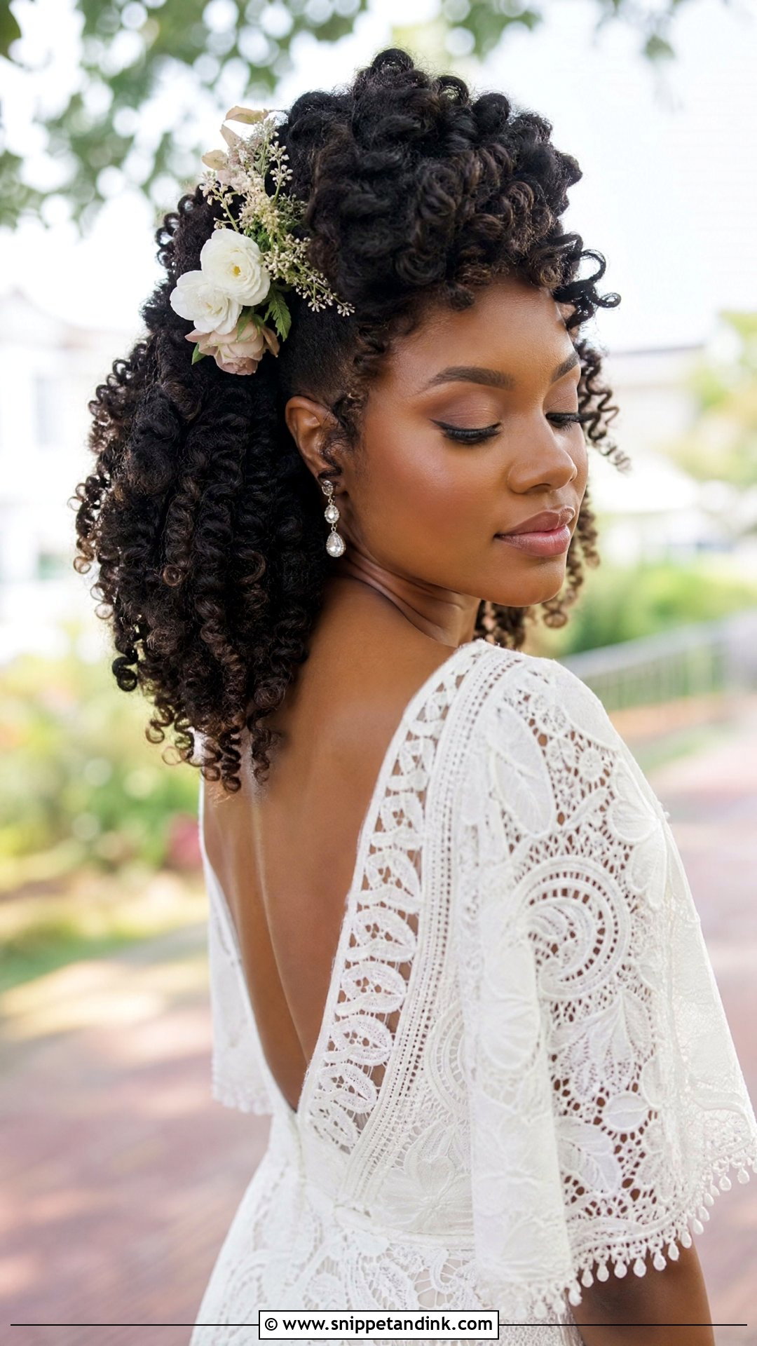 Twist Out Half Up Style - Snippet and Ink - 20 Wedding Hair Black Hair Ideas