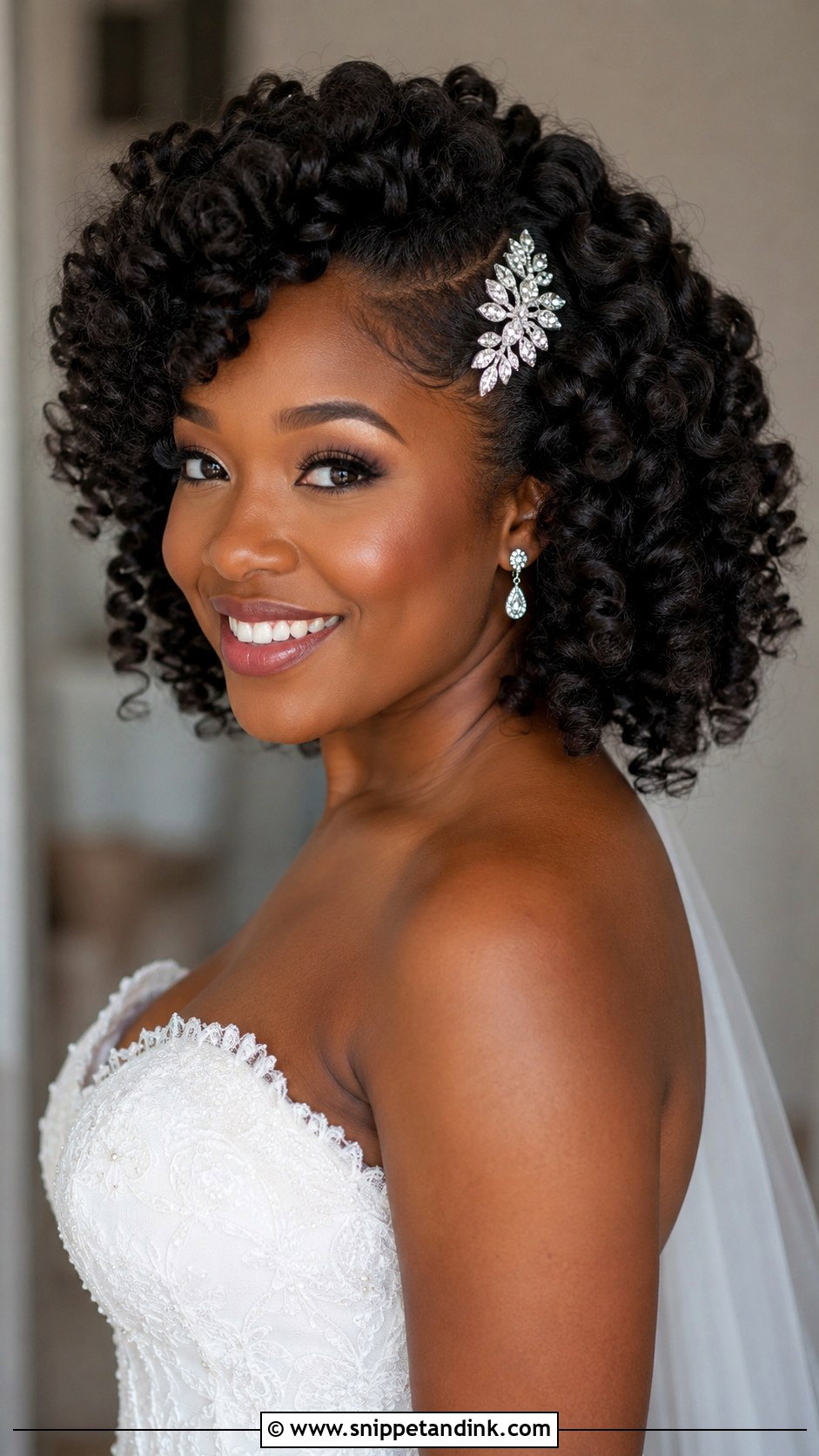 Twist Out Half Up for Wedding - Snippet and Ink - 20 Natural Hairstyles for Wedding