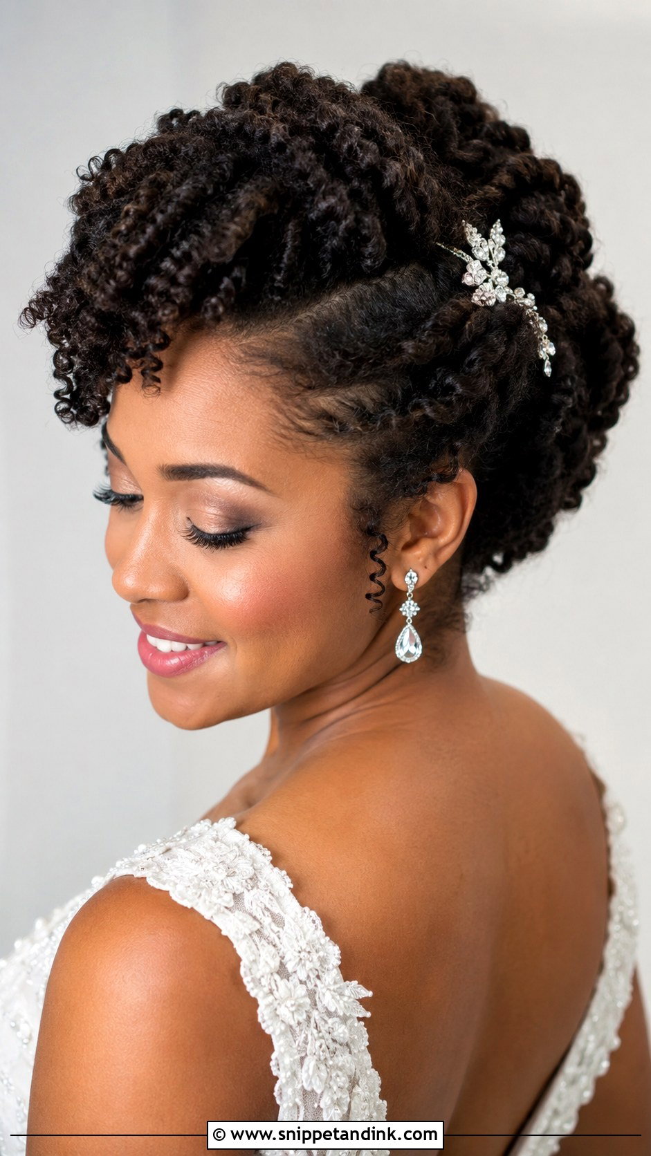 Twist Out Updo - Snippet and Ink - 25 Natural Hair Updo Wedding Ideas