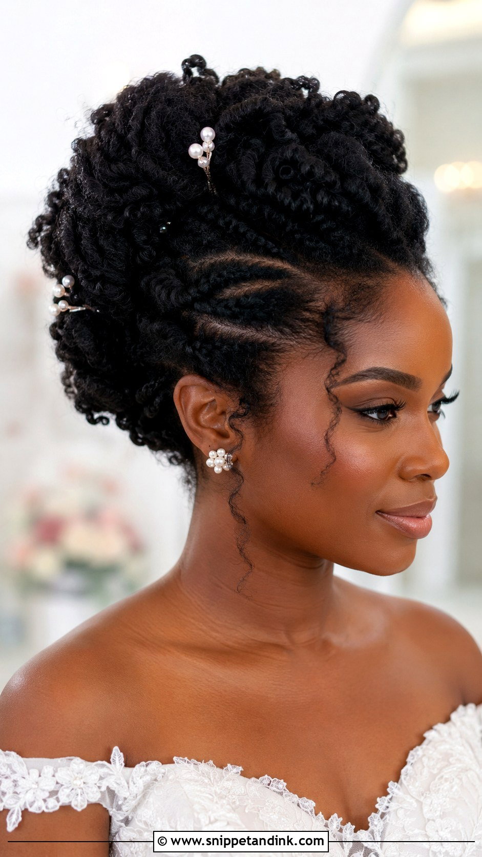 Twist Out Updo - Snippet and Ink - 30 Wedding Hair Black Women Ideas