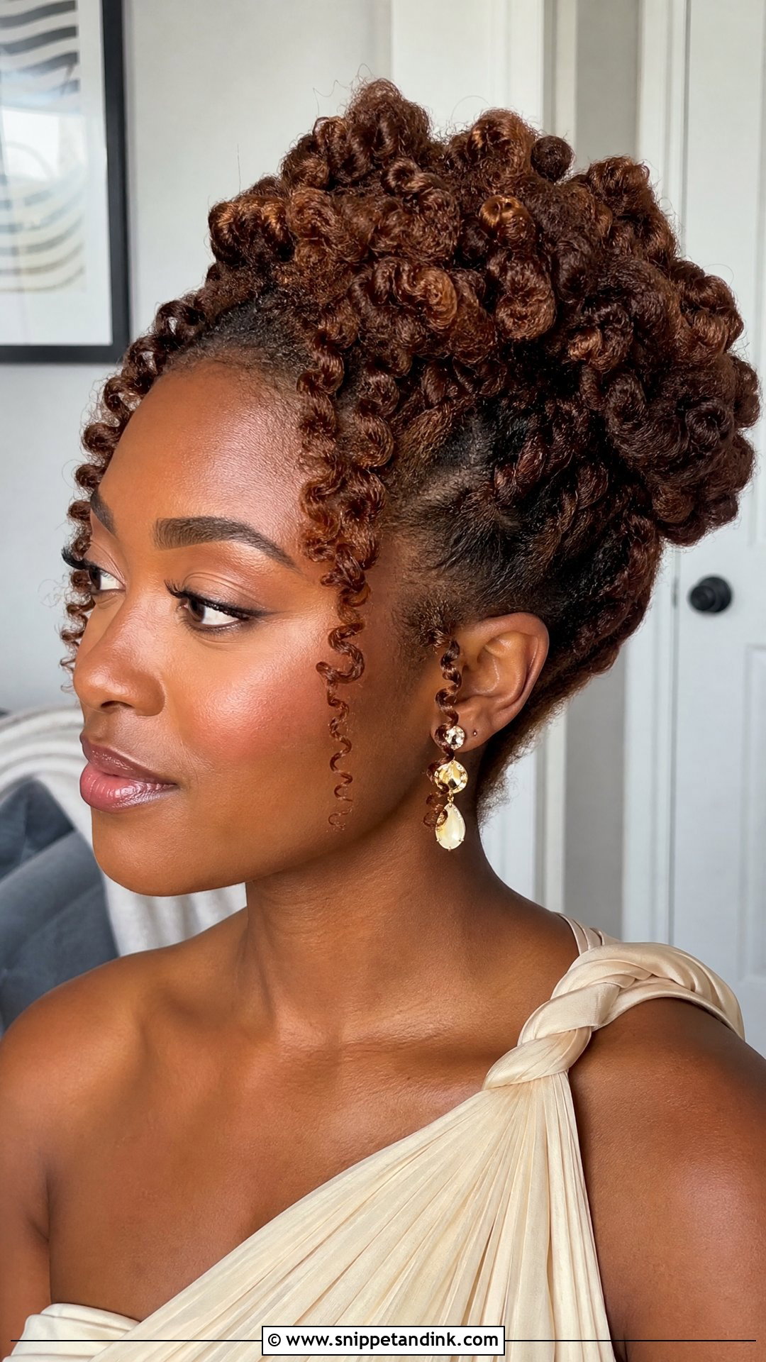 Twist Out Updo For Black Wedding Guest - Snippet and Ink - 15 Black Wedding Guest Hairstyles