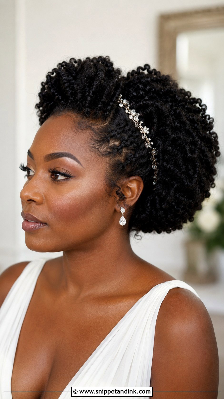 Twist Out Updo for Natural Hair - Snippet and Ink - 20 Updo Wedding Hairstyles for Black Women
