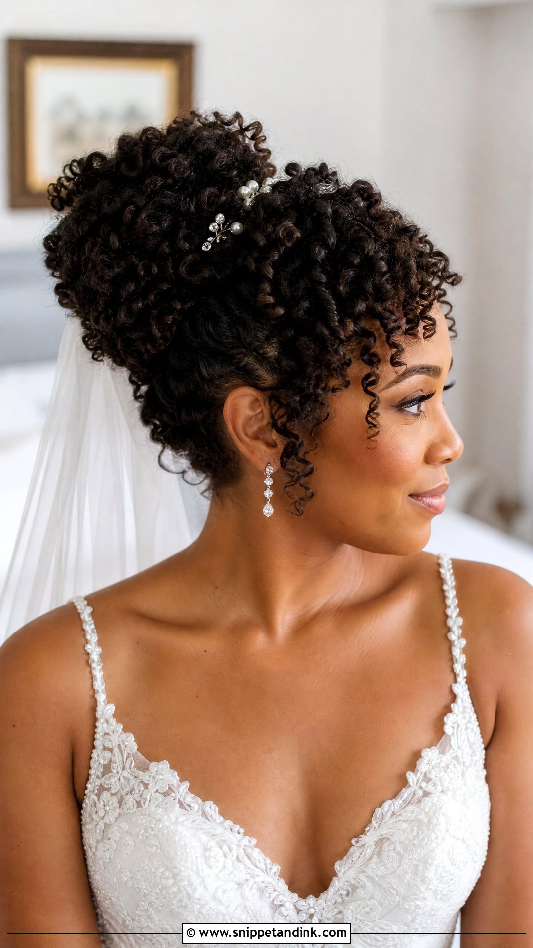 Twist Out Updo for Natural Hair - Snippet and Ink - 25 Black Hair Bride Hairstyles