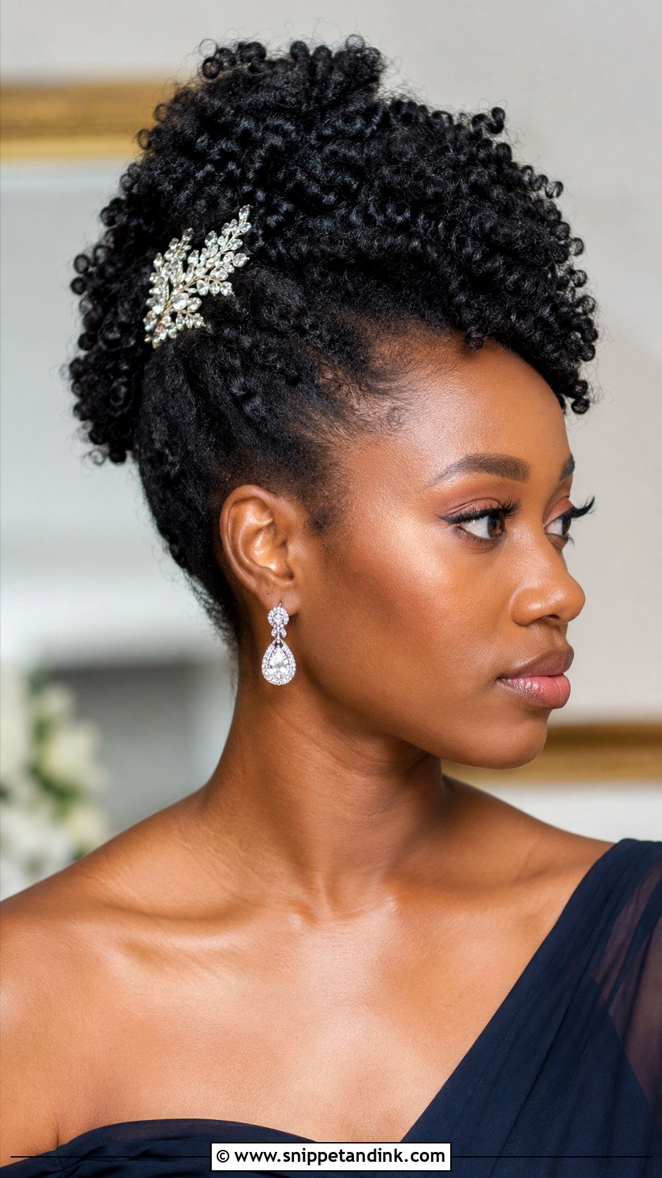 Twist Out Updo for Natural Hair - Snippet and Ink - 25 Wedding Guest Hairstyles Black Women