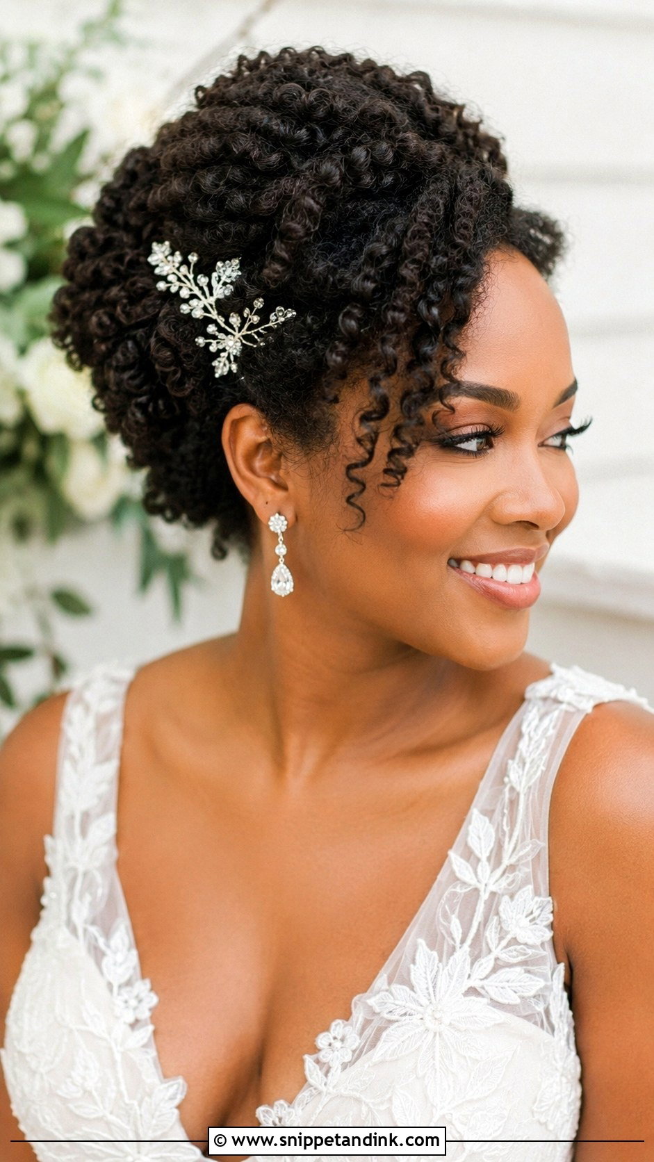 Twist Out Updo for Natural Hair - Snippet and Ink - 20 Black Brides Hairstyles Weddings