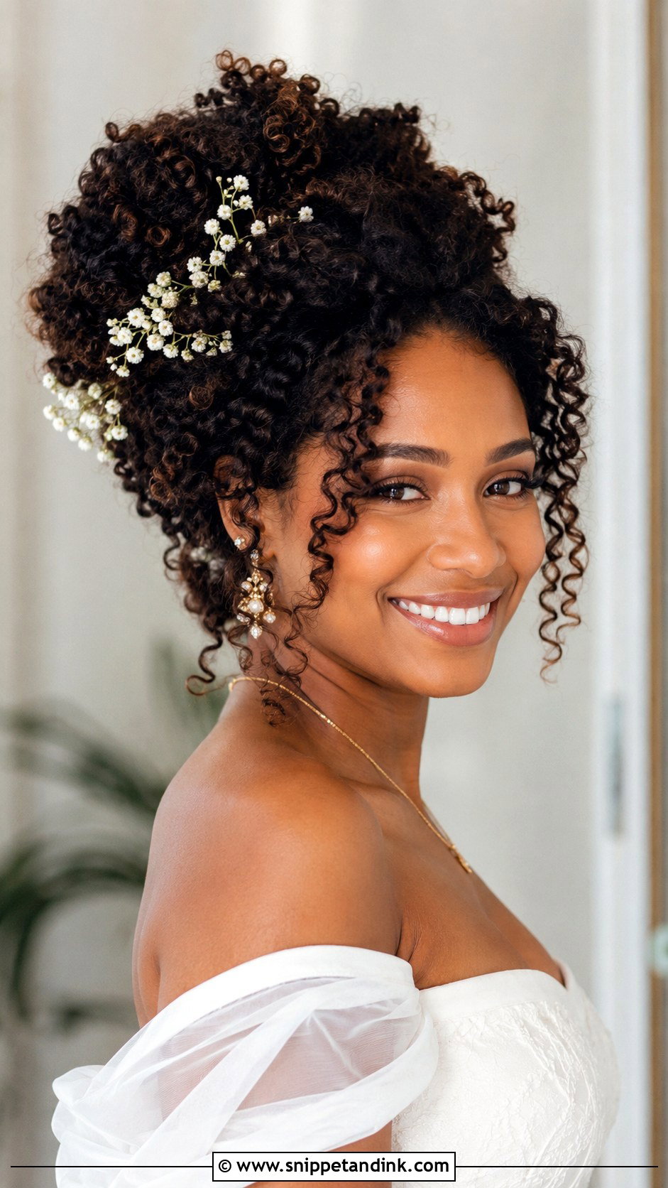 Twist Out Updo for Wedding Day - Snippet and Ink - 20 African Bridal Hairstyles Natural Hair Brides