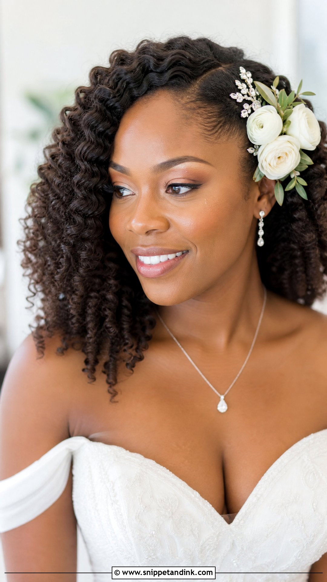 Twist Out Wedding Hair for Black Brides - Snippet and Ink - 30 Wedding Hairstyles Black Women