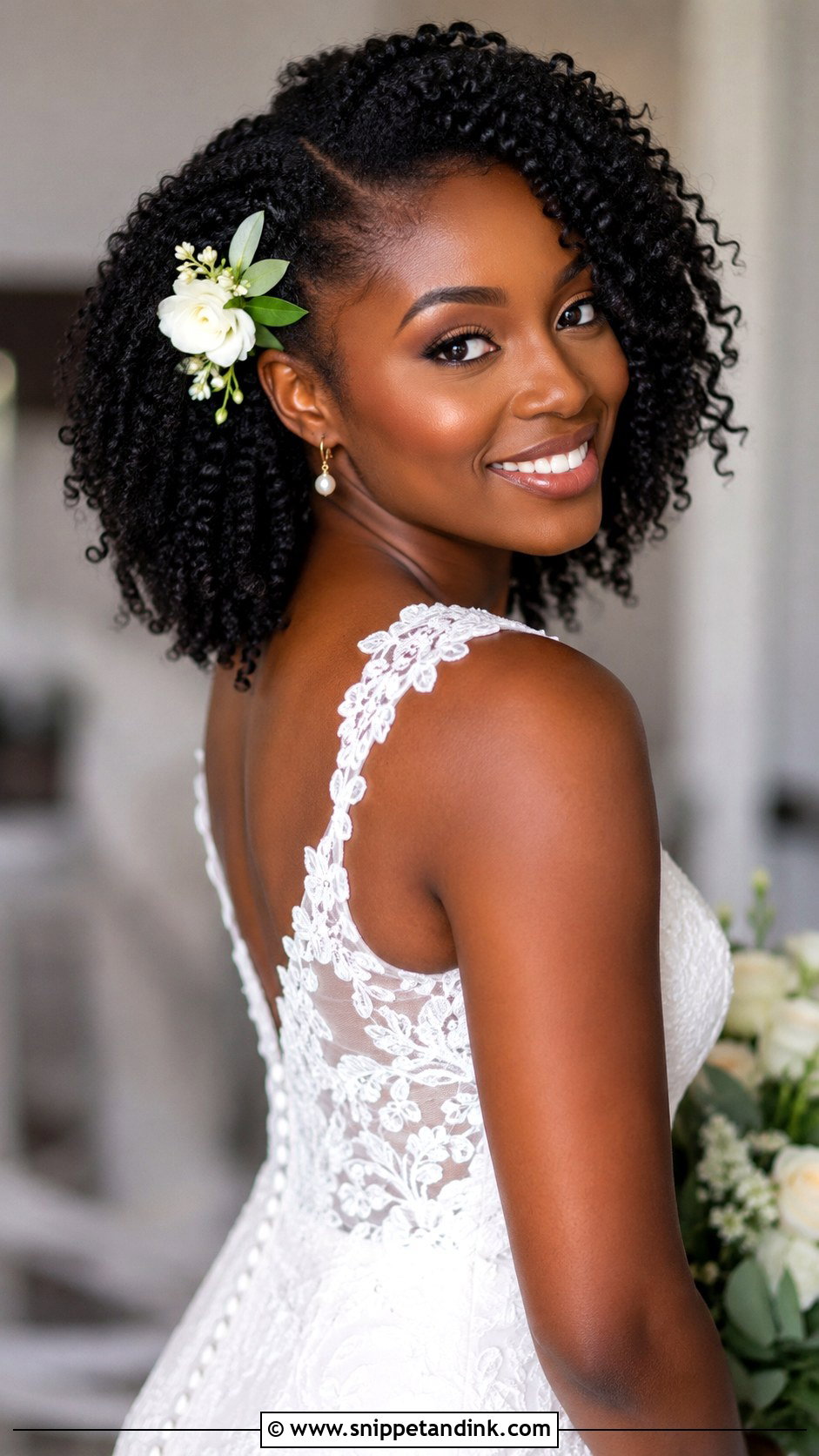Twist Out Wedding Hairstyle - Snippet and Ink - 20 Bride Hairstyles for Black Women