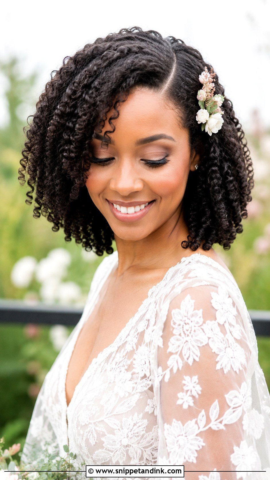 Twist Out With Side Part - Snippet and Ink - 20 Bridal Natural Hairstyles