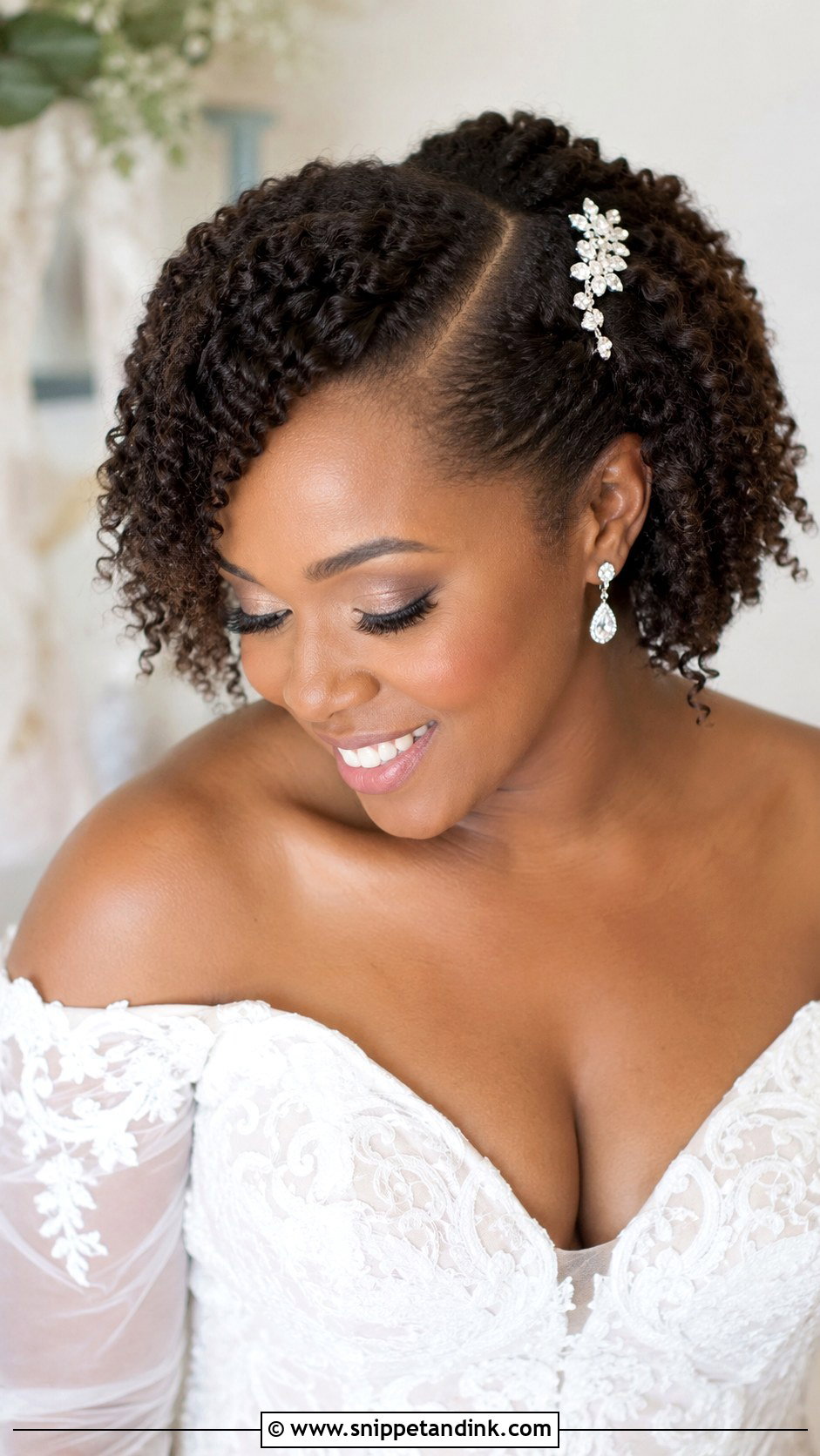 Twist Out With Side Part for Wedding - Snippet and Ink - 20 Natural Hairstyles for Wedding