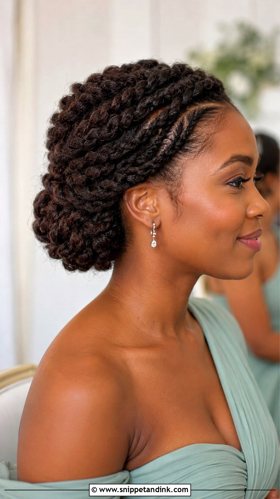 Twist Updo Bridesmaid Hair For Black Women - Snippet and Ink - 20 Bridesmaid Hair Black Ideas