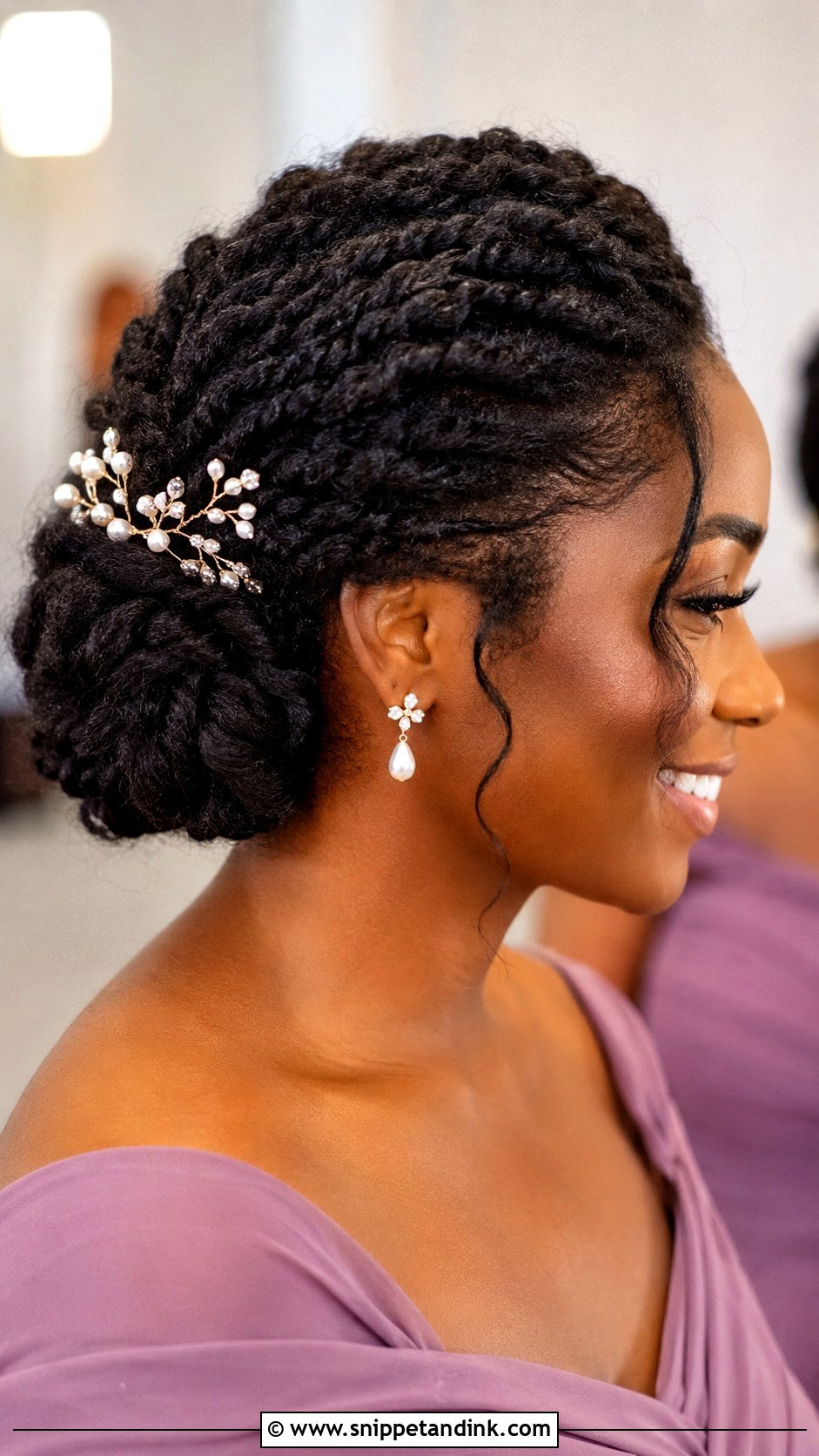 Twist Updo Wedding Hairstyle - Snippet and Ink - 20 Black Wedding Hairstyles for Bridesmaids
